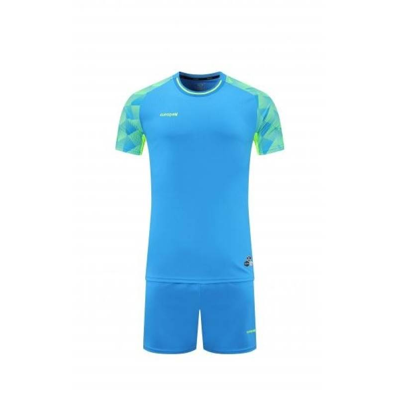 Футбольная форма для команд Europaw Ramos (kid) сине-салатовая 028-006, рис. 0