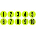 Набор плоских фишек с цифрами Meta Flat Number Marker Set of 10 салатовый, черный Уни 12,5 см 2002005004, прев. 0