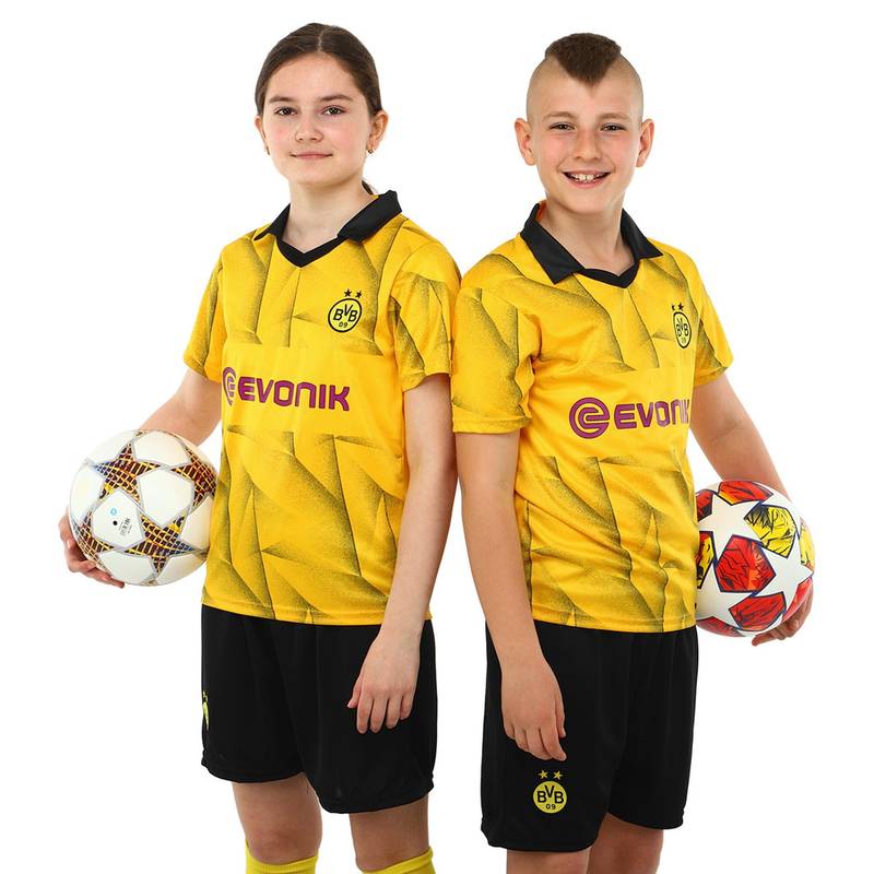 Форма футбольна дитяча із символікою футбольного клубу BORUSSIA DORTMUND гостьова 2024 CO-6358 6-14 років чорний, рис. 0