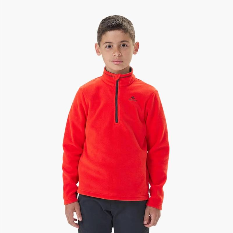 Кофта флисовая детская QUECHUA красная MH100 8645482, рис. 0
