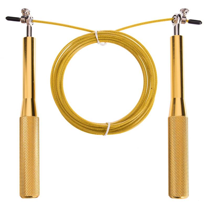 Скакалка скоростная Кроссфит CIMA 3м золото CM-J601-G , рис. 0