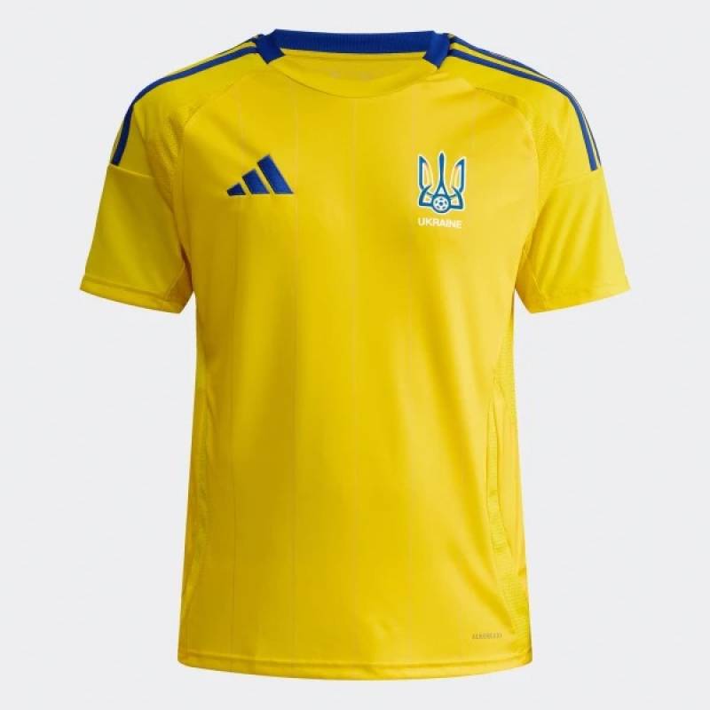 Футболка сборной Украины по футболу Adidas UKRAINE сезон 24/25 IK2251 (желтый), рис. 1