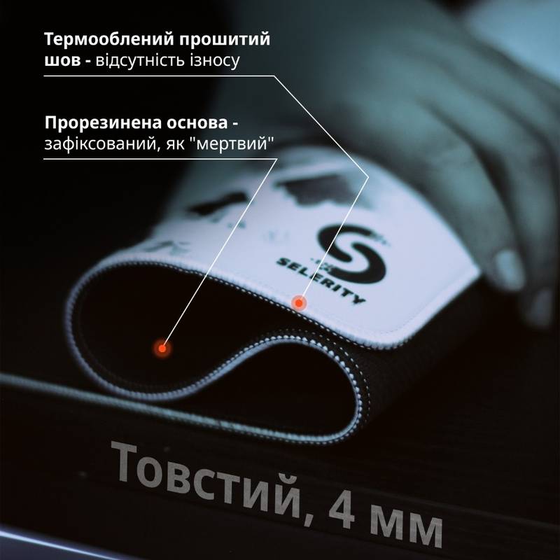 Ігровий килимок для миші 900x400x4мм Ворони | Водостійка геймерська поверхня Selerity mp01cr, рис. 2