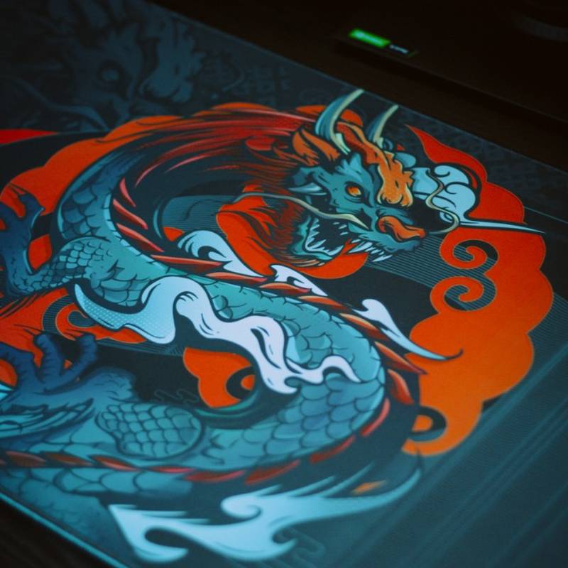 Игровой коврик для мыши 900x400x4мм Tatsu Dragon | Водостойкая геймерская поверхность Selerity mp01td, рис. 5