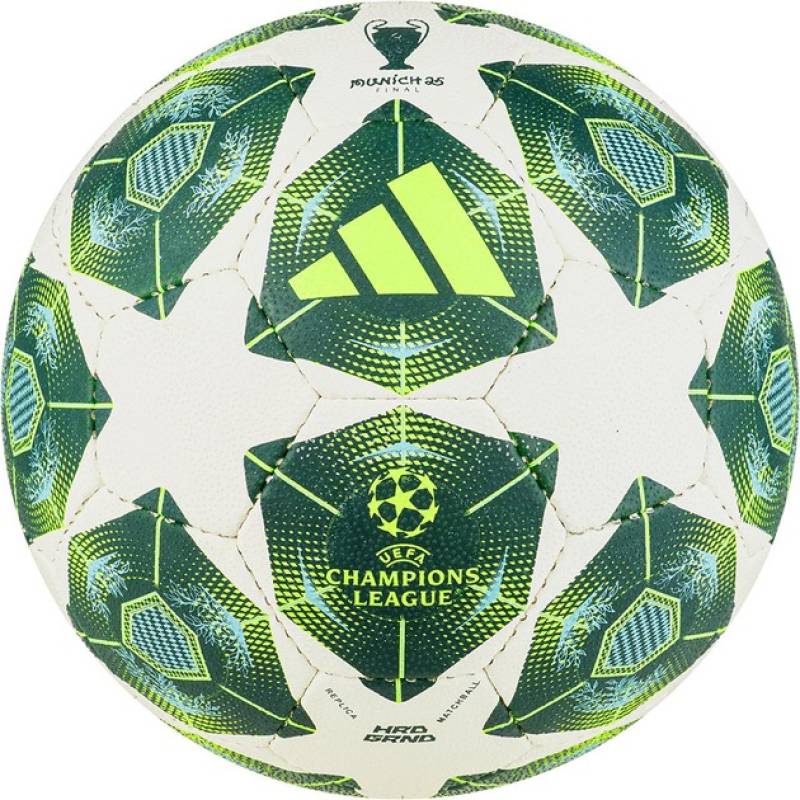 Футбольный мяч Adidas UCL HARD GROUND зелено-белый JM6822, рис. 0
