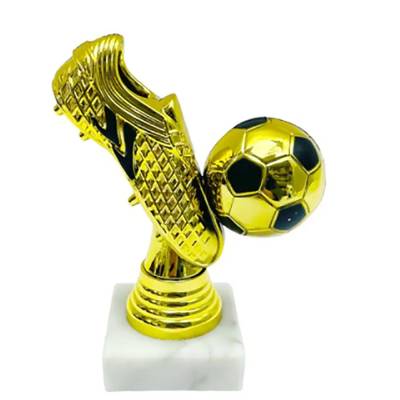 Статуэтка бутса с мячом золото-черная UKRNAHORODY (12 см) CTK-5343