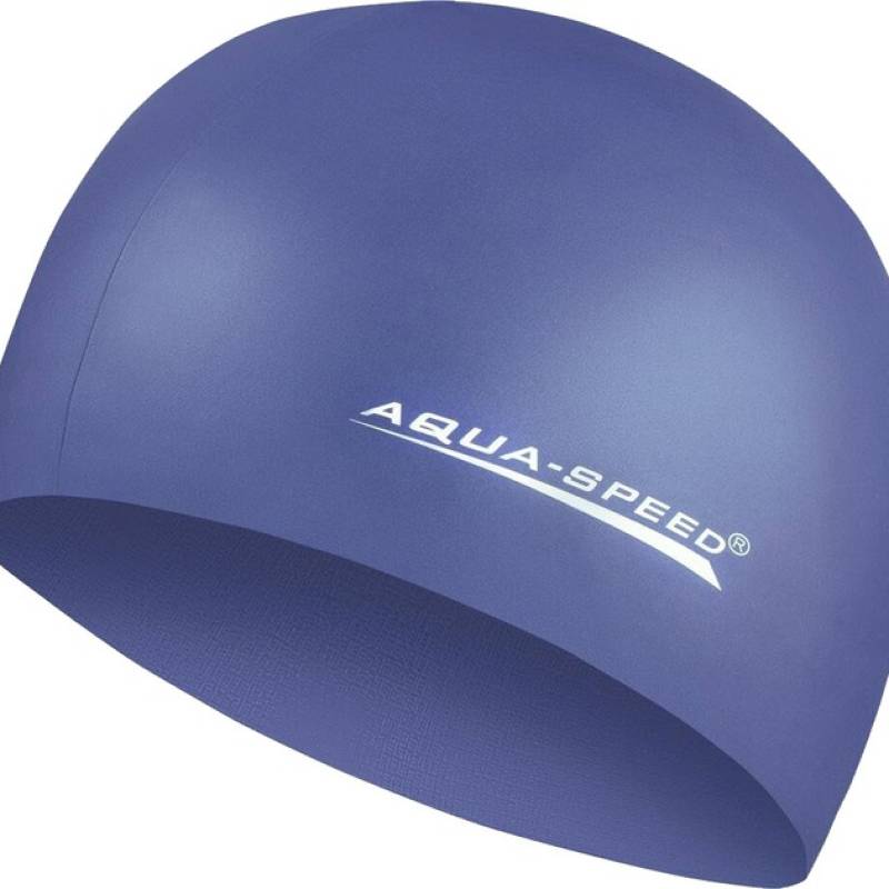 Шапочка для плавания Aqua Speed MEGA синяя 100-10, рис. 0