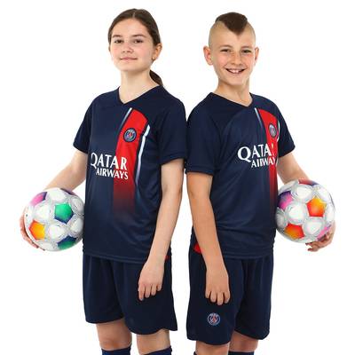 Форма футбольна дитяча із символікою футбольного клубу PSG домашня 2024 CO-6257