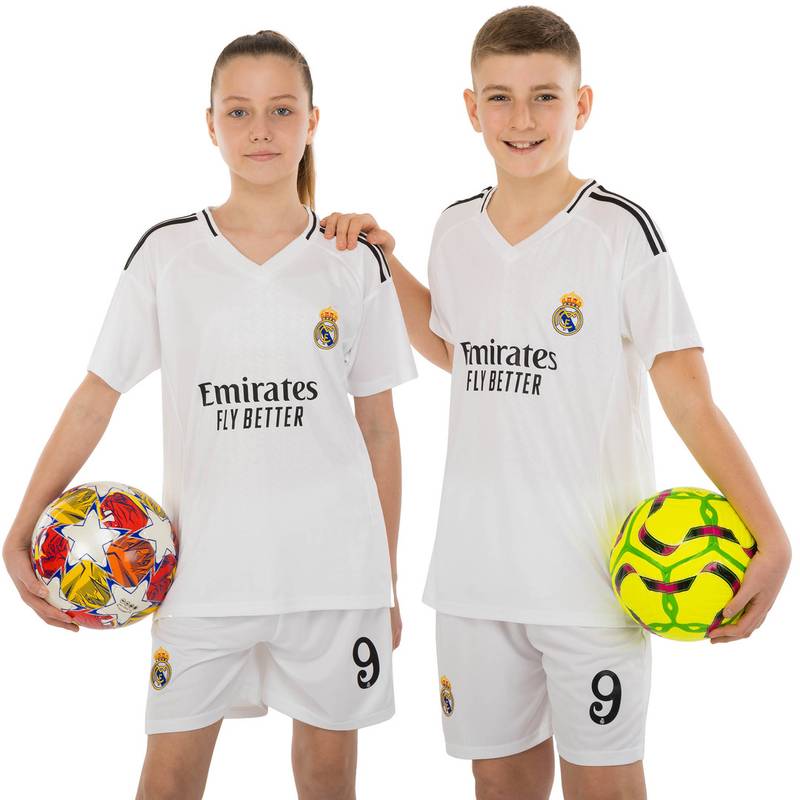Форма футбольная детская с символикой футбольного клуба REAL MADRID MBAPPE 9 домашняя 2025 CO-4633, рис. 0