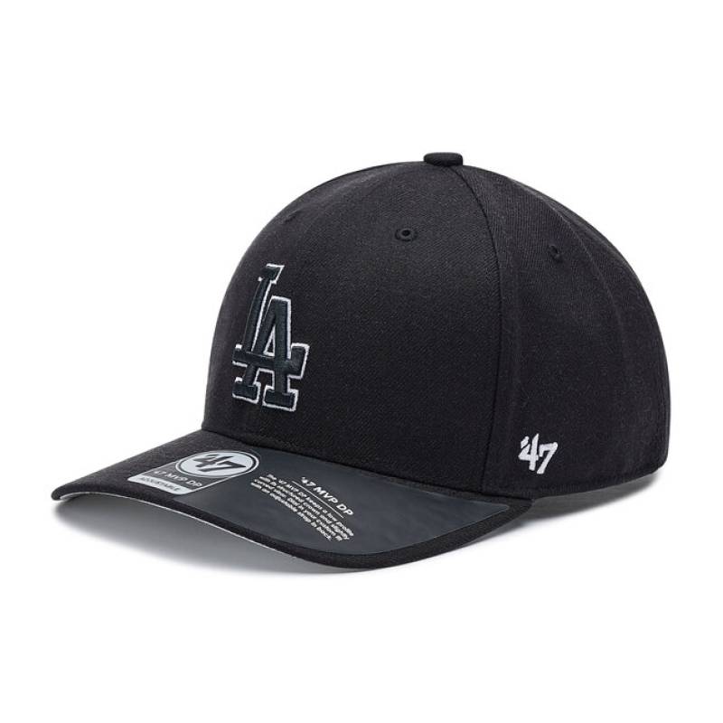 Кепка 47 Brand DP LOS ANGELES DODGERS чорний, світло-сірий Уні OSFA DT-B-CLZOE12WBP-BKB, рис. 0