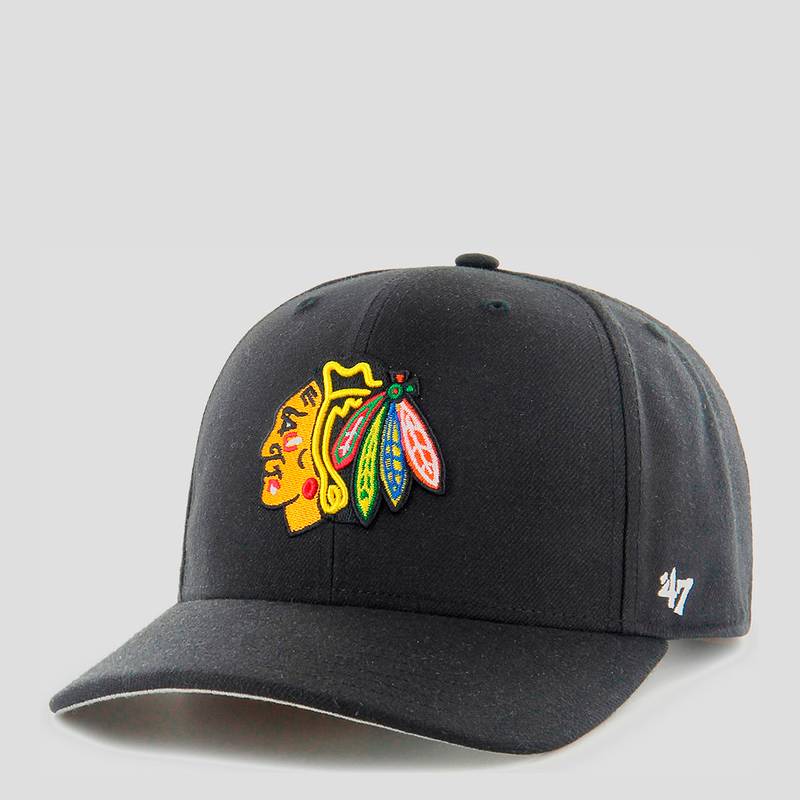 Кепка 47 Brand MVP DP CHICAGO BLACKHAWKS чорний, сірий Уні OSFA DT-H-CLZOE04WBP-BKB, рис. 0