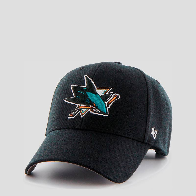 Кепка 47 Brand NHL SAN JOSE SHARKS чорний, сірий Уні OSFA DT-H-MVP22WBV-BK, рис. 0