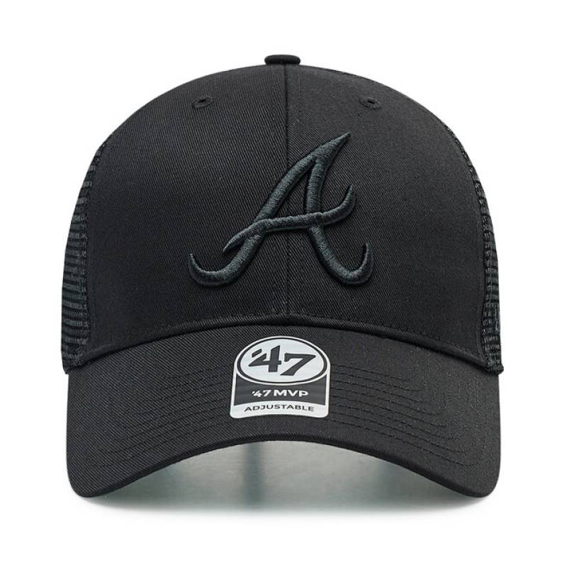 Кепка-тракер 47 Brand BATTER MAN LOGO BASE RUNNER чорний, сірий Уні OSFA DT-MLB-BRNMS01CTP-BK, рис. 1