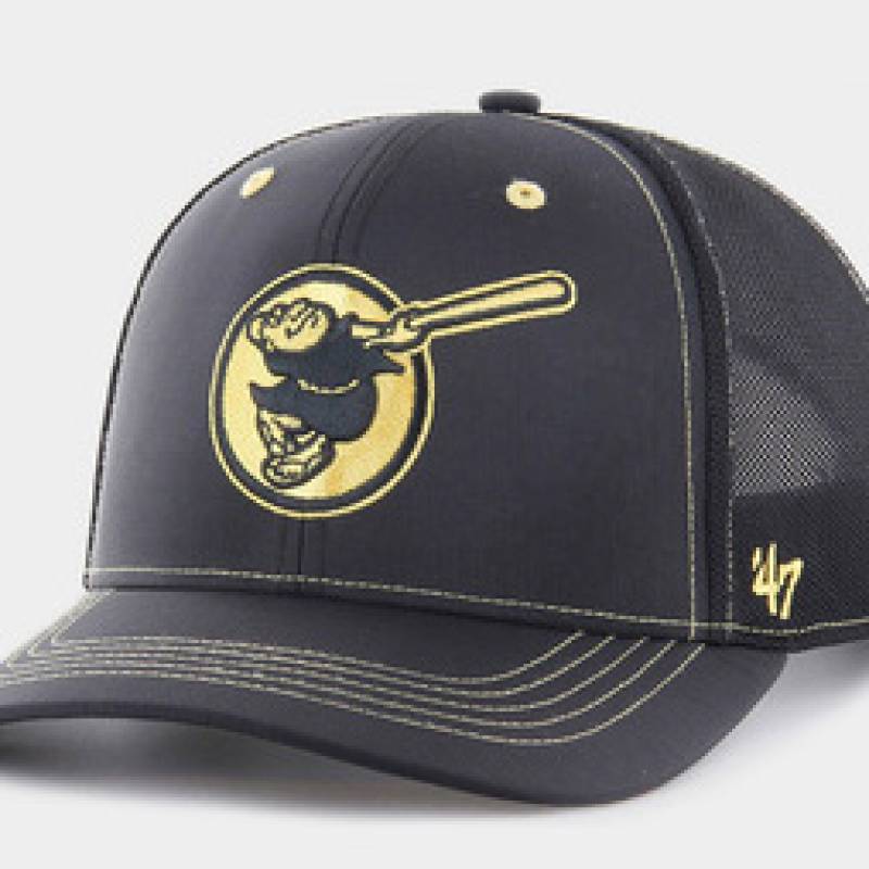 Кепка-тракер 47 Brand MLB SAN DIEGO PADRES XRAY чорний, жовтий Уні OSFA DT-XRAYD21BBP-BK, рис. 0