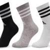 Шкарпетки Adidas 3S C SPW CRW 3P білий, сірий, чорний Уні L (43-45) DT-IC1323 (3 пари), прев. 0
