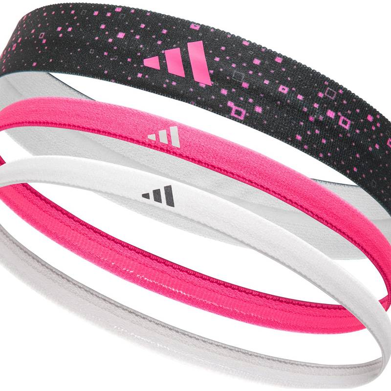 Пов'язки на голову Adidas Hairbands (Graphic) 3pk білий, рожевий, чорний Жін One Size DT-ADAC-16160, рис. 0