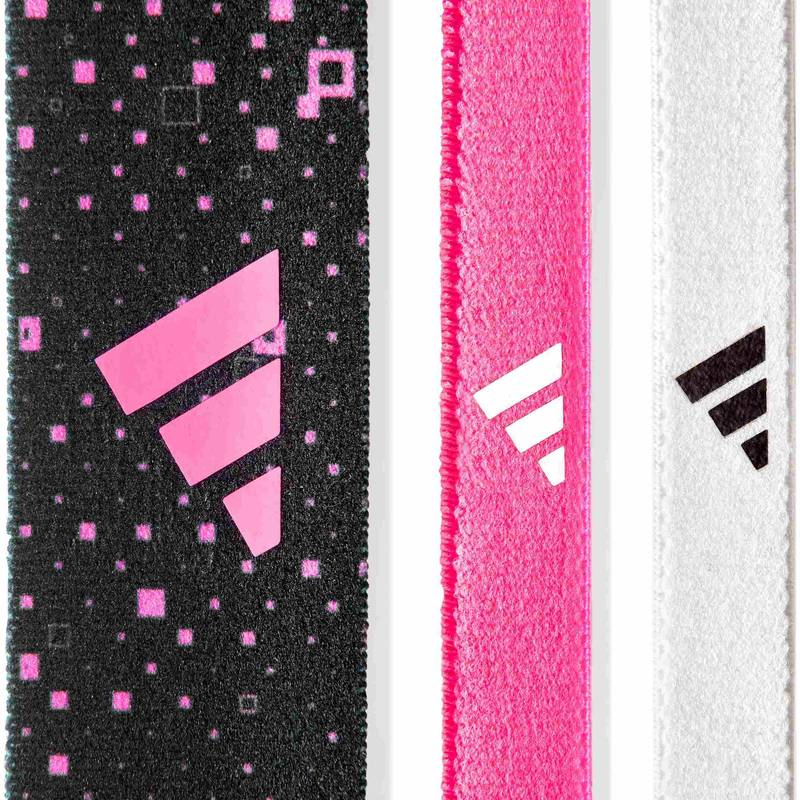 Пов'язки на голову Adidas Hairbands (Graphic) 3pk білий, рожевий, чорний Жін One Size DT-ADAC-16160, рис. 1