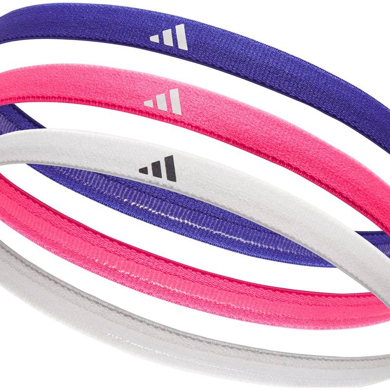 Пов'язки на голову Adidas Hairbands 3pk рожевий, синій, білий DT-ADAC-16199, рис. 0