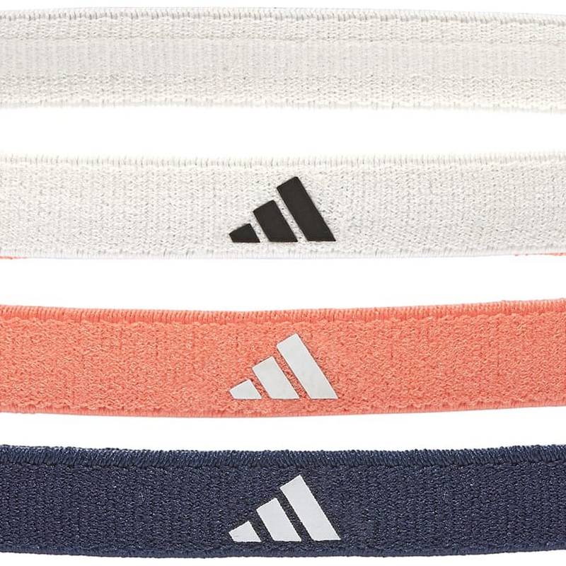 Пов'язки на голову Adidas Hairbands 3pk сірий, кораловий, синій Жін One Size DT-ADAC-16204, рис. 0
