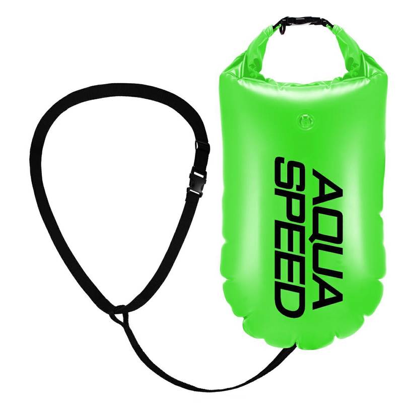 Буй для плавання Aqua Speed Open Water Swim Buoy 61240 салатовий, чорний Уні 17 літрів DT-540g, рис. 0