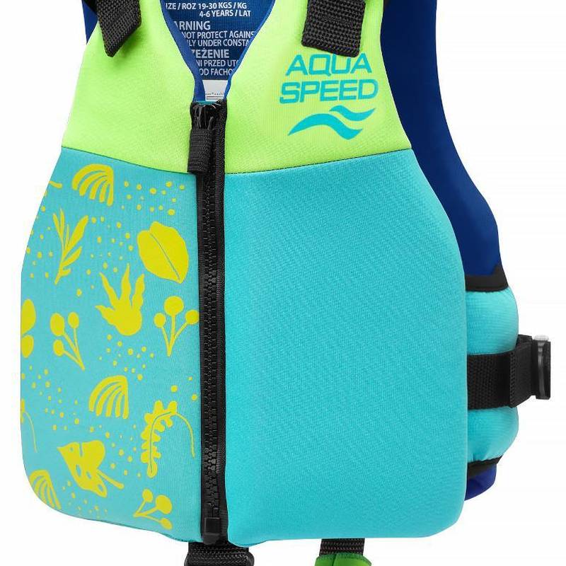 Жилет для плавання Aqua Speed Safe Splash 61122 бірюзовий, салатовий, синій Діт 15-19 кг DT-626-02, рис. 0