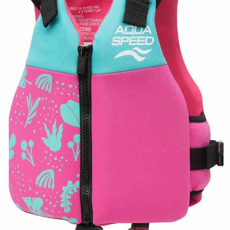 Жилет для плавання Aqua Speed Safe Splash 61123 бірюзовий, рожевий Діт 15-19 кг DT-626-03, рис. 0
