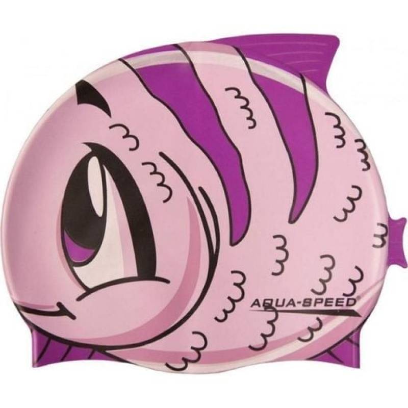 Шапка для плавання Aqua Speed ZOO FISH 5528 рожева рибка Діт OSFM DT-115-fish, рис. 0