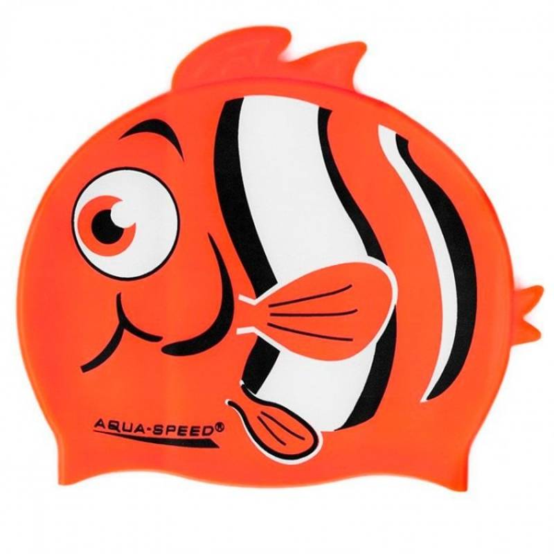 Шапка для плавання Aqua Speed ZOO NEMO 5758 помаранчева рибка Діт OSFM DT-115-75-nemo, рис. 0