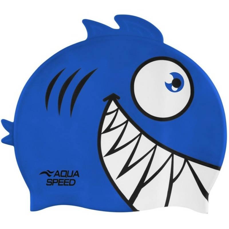 Шапка для плавання Aqua Speed ZOO Pirana 9696 піранья, синій Діт OSFM DT-246-01, рис. 0
