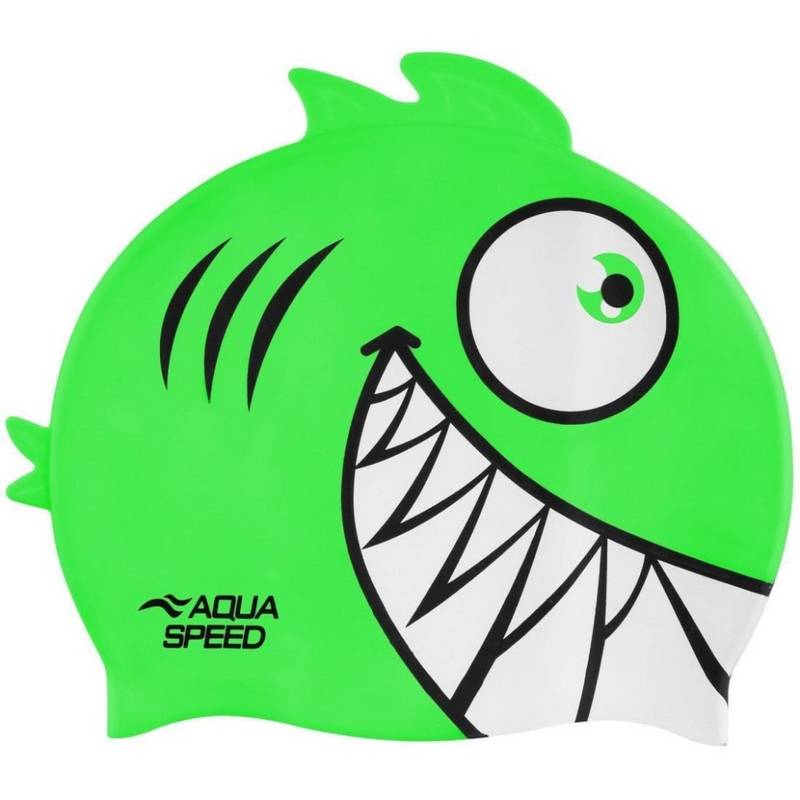 Шапка для плавання Aqua Speed ZOO Pirana 9699 піранья, салатовий Діт OSFM DT-246-11, рис. 0