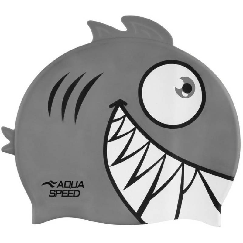 Шапка для плавання Aqua Speed ZOO Pirana 9701 піранья, сірий Діт OSFM DT-246-26, рис. 0
