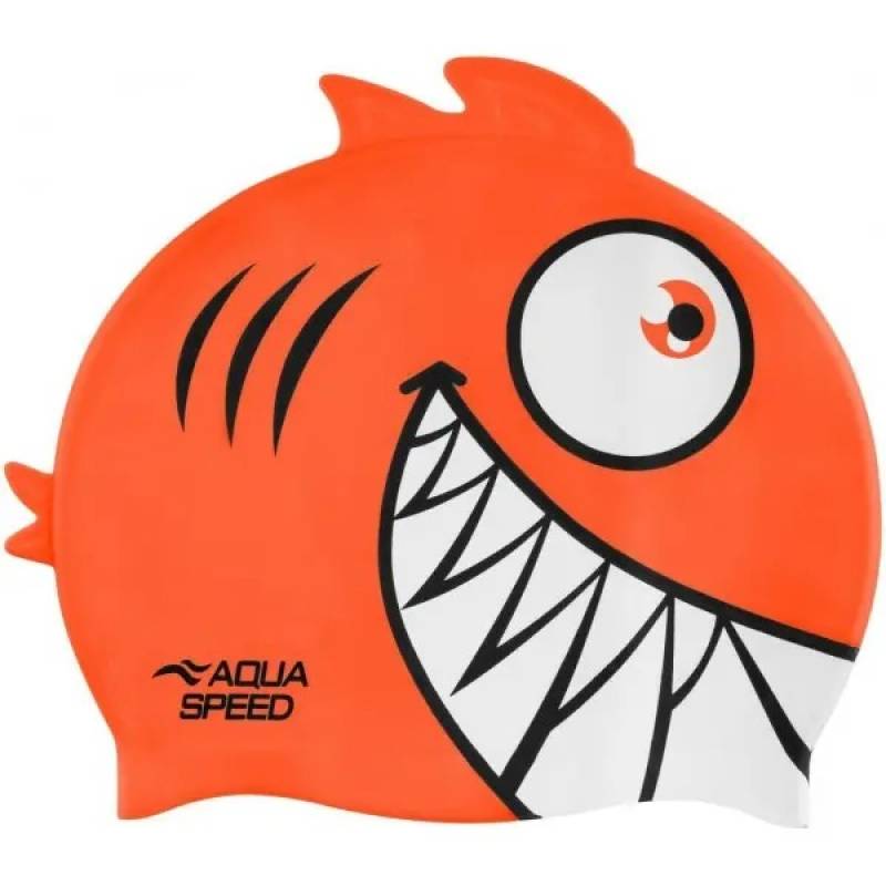 Шапка для плавання Aqua Speed ZOO Pirana 9702 піранья, помаранчевий Діт OSFM DT-246-75, рис. 0
