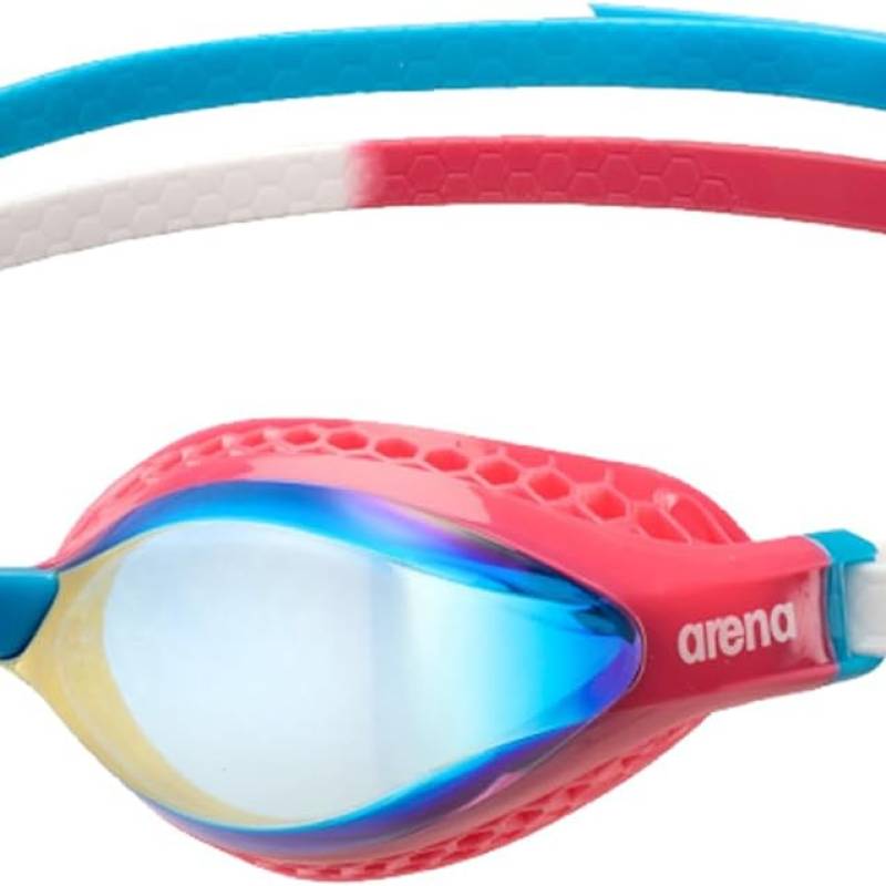 Окуляри для плавання Arena AIR-SPEED MIRROR білий, червоний Уні OSFM DT-003151-107, рис. 0