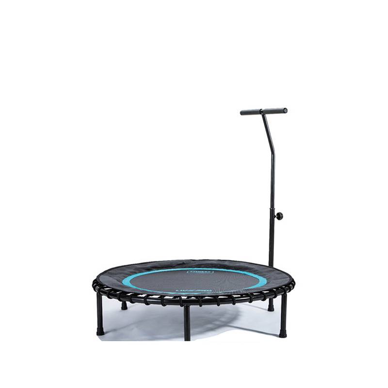 Батут із ручкою TRAMPOLINE WITH HANDLE чорний, синій Уні 100см DT-LP8250B, рис. 0