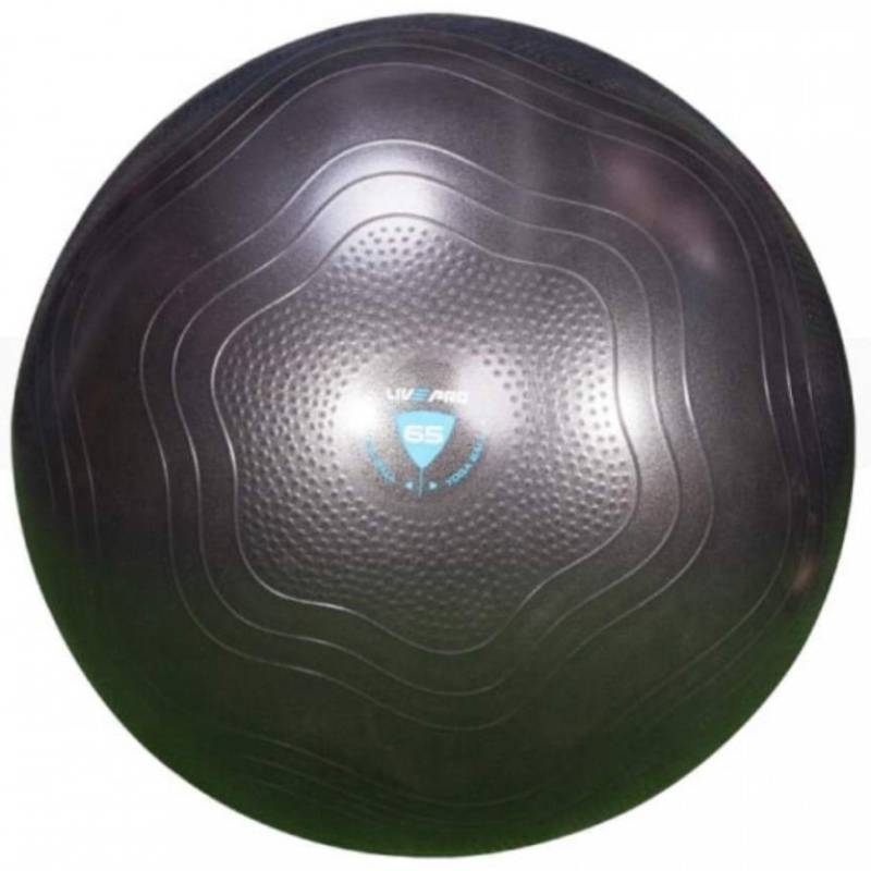 Фітбол зміцнений ANTI-BURST CORE-FIT EXERCISE BALL чорний Уні 75см DT-LP8201-75, рис. 0