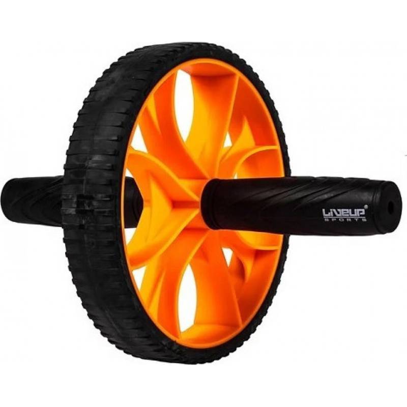Ролик для пресу LiveUp EXERCISE WHEEL чорний, помаранчевий Уні 17см DT-LS3372, рис. 0