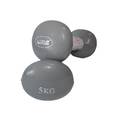 Гантелі вінілові пари Vinyl Dumbbell Egg Head сірий Уні 2х5кг DT-LS2001-5, прев. 0