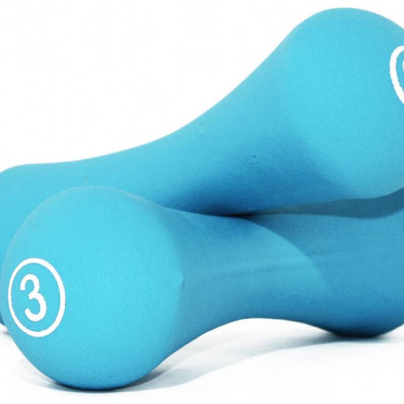 Гантелі неопрен Neoprene dumbbell блакитний Уні 2х3кг DT-LS2002-B3, рис. 0