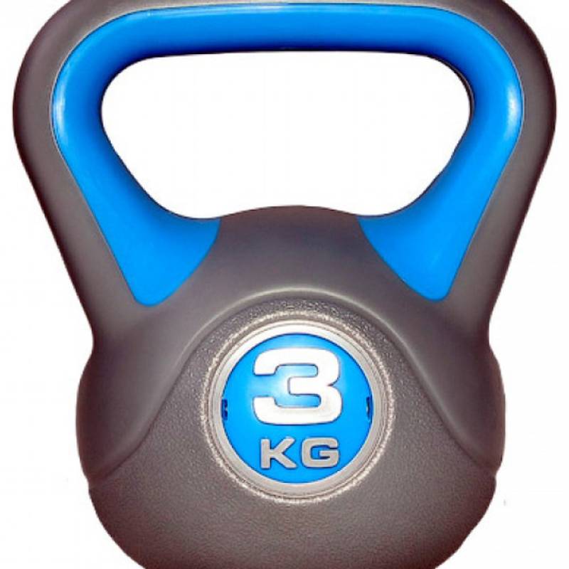 Гиря PLASTIC KETTEL BELL сірий/блакитний Уні 3кг DT-LS2047-3, рис. 0