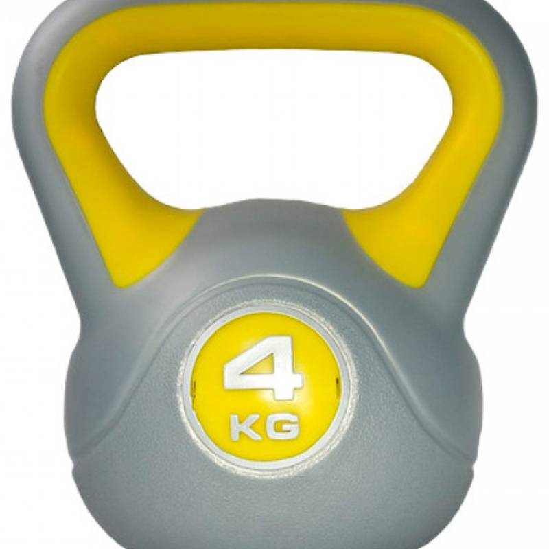 Гиря PLASTIC KETTEL BELL сірий/жовтий Уні 4кг DT-LS2047-4, рис. 0