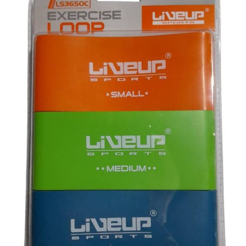 Набір фітнес гумок LiveUp EXERCISE LOOP помаранчевий, зелений, синій Уні 50х5 см DT-LS3650C, рис. 0