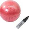 Фітбол масажний з насосом HALF MASSAGE BALL червоний Уні 65см/1000гр DT-LS3569, прев. 0