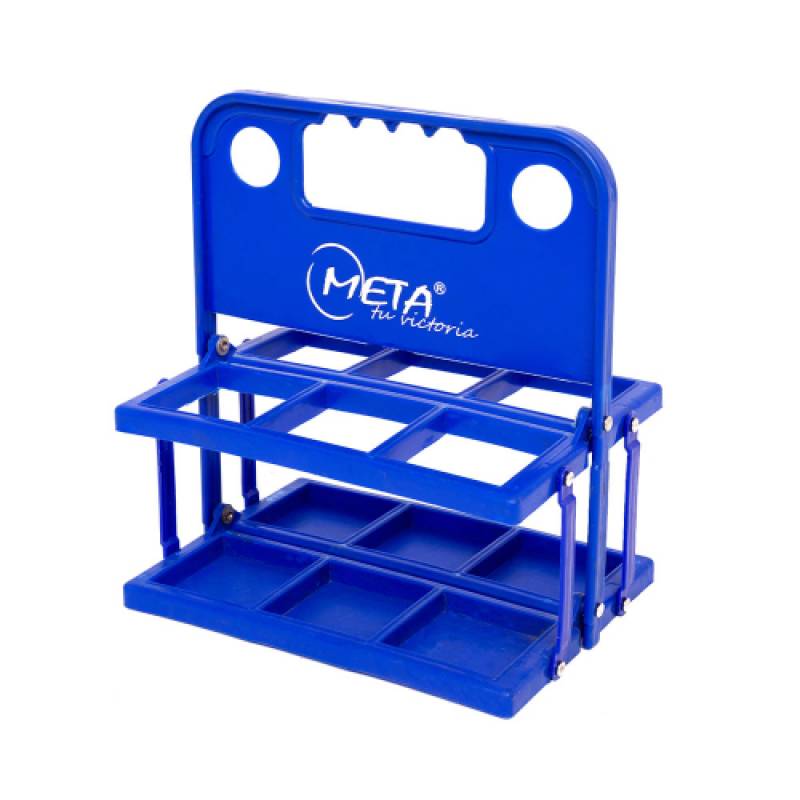 Контейнер пластиковий для пляшок Meta 6 Bottle Carrier Plastic Foldable синій DT-2110006250, рис. 0