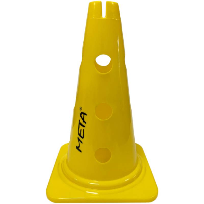 Конус для жердин та кілець Meta Training Cone with Holes & Slit жовтий 38 см DT-2006001506, рис. 0