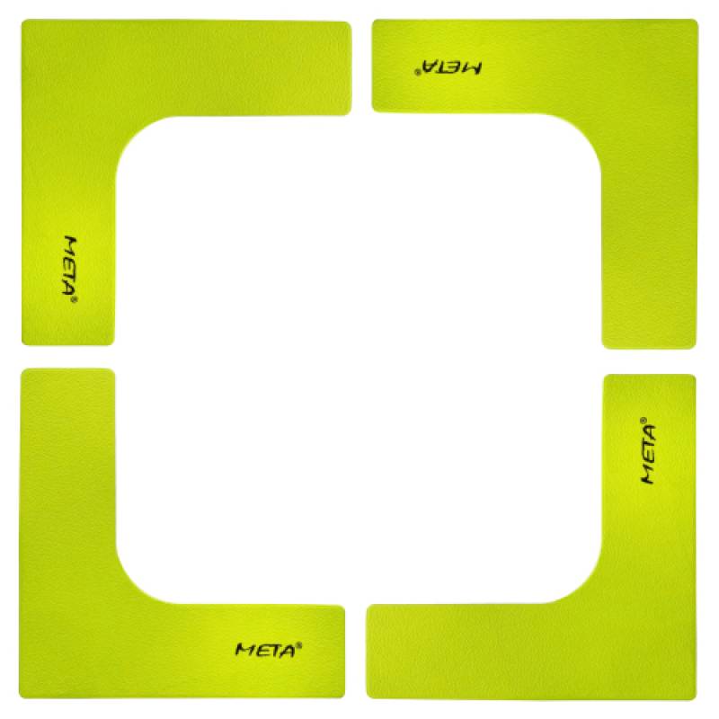 Набір плоских кутових фішок-маркерів Meta Flat Corner Marker Set of 4 лимон 25х25 см DT-4004000100, рис. 0