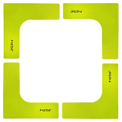 Набір плоских кутових фішок-маркерів Meta Flat Corner Marker Set of 4 лимон 25х25 см DT-4004000100