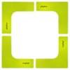 Набір плоских кутових фішок-маркерів Meta Flat Corner Marker Set of 4 лимон 25х25 см DT-4004000100, прев. 0