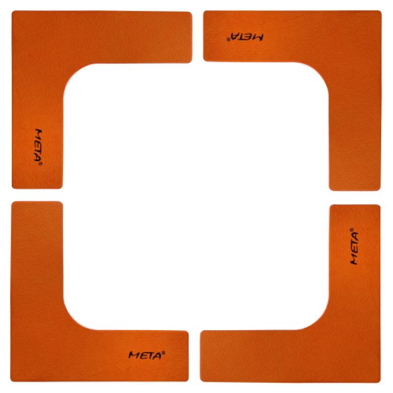 Набір плоских кутових фішок-маркерів Meta Flat Corner Marker Set of 4 помаранчевий 25х25 см DT-4004000101, рис. 0
