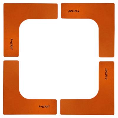Набір плоских кутових фішок-маркерів Meta Flat Corner Marker Set of 4 помаранчевий 25х25 см DT-4004000101