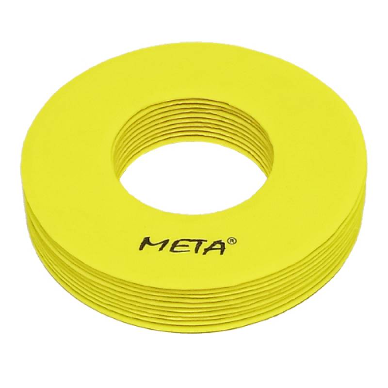 Набір плоских фішок з отворами Meta Flat Marker with hole Set Of 10 жовтий 19 см DT-2102005004, рис. 0